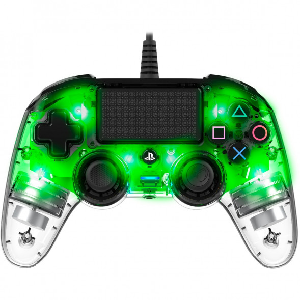 Геймпад проводной Nacon Illuminated Compact PS4, зеленый в Новороссийске