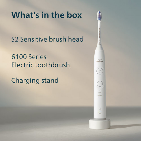 Электрическая зубная щётка Philips Sonicare 6100 HX7400/01, белый в Новороссийске