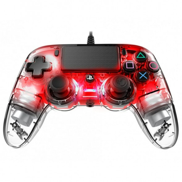 Геймпад проводной Nacon Illuminated Compact PS4, красный в Новороссийске