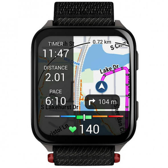 Умные часы Garmin Venu X1 Black с чёрным нейлоновым ремешком ComfortFit 010-02980-02 в Новороссийске