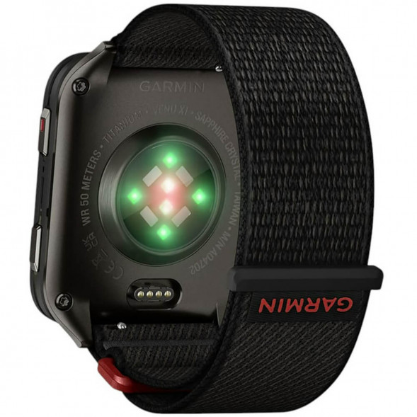 Умные часы Garmin Venu X1 Black с чёрным нейлоновым ремешком ComfortFit 010-02980-02 в Новороссийске