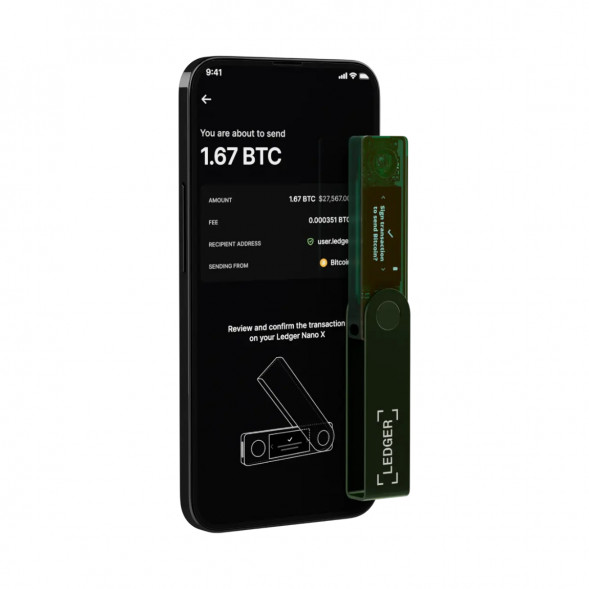 Аппаратный криптокошелёк Ledger Nano X, Emerald Green в Новороссийске