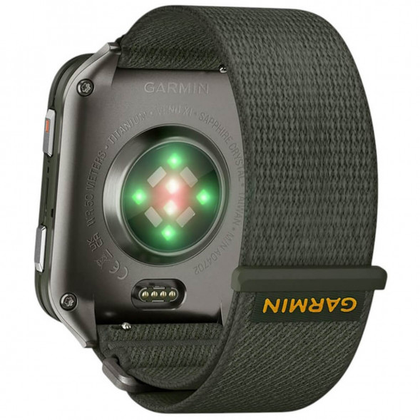 Умные часы Garmin Venu X1 Green с нейлоновым ремешком Moss ComfortFit 010-02980-03 в Новороссийске