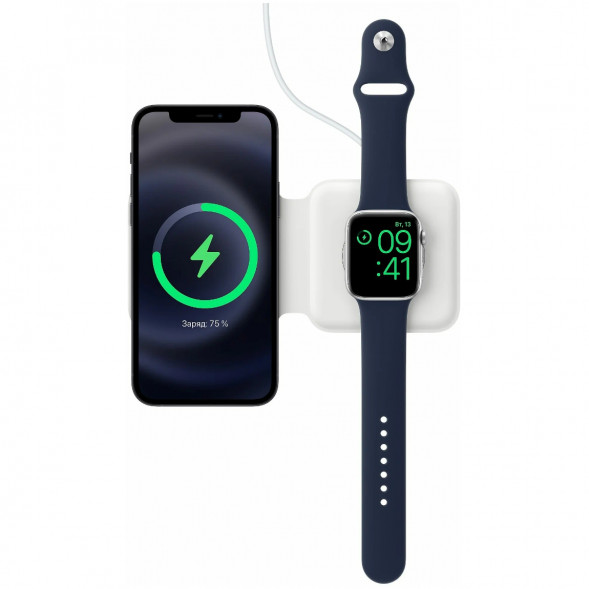 Двойное зарядное устройство Apple MagSafe Duo Charger MHXF3AM/A, белый в Новороссийске