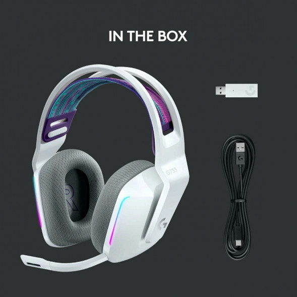 Игровая гарнитура Logitech G733 RGB Lightspeed Wireless, белый в Новороссийске