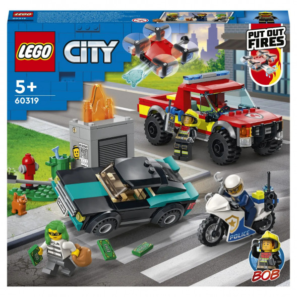 Конструктор LEGO City Fire 60319 Пожарная бригада и полицейская погоня в Новороссийске