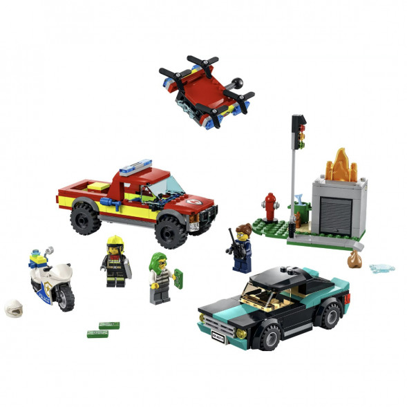 Конструктор LEGO City Fire 60319 Пожарная бригада и полицейская погоня в Новороссийске