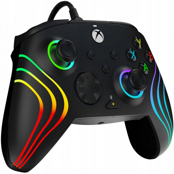 Геймпад проводной PDP для Xbox Afterglow Wave, Black в Новороссийске