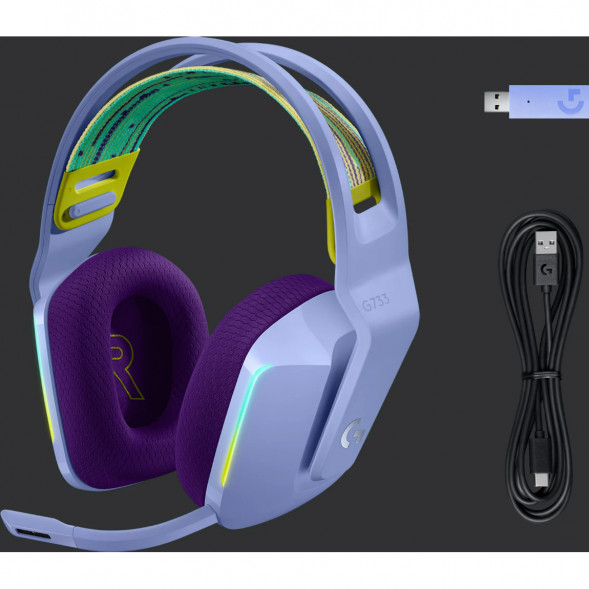 Игровая гарнитура Logitech G733 RGB Lightspeed Wireless, сиреневый в Новороссийске