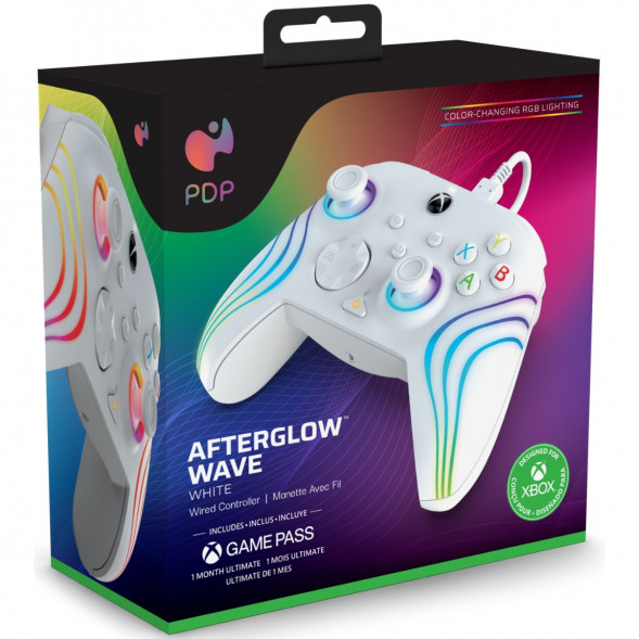 Геймпад проводной PDP для Xbox Afterglow Wave, White в Новороссийске