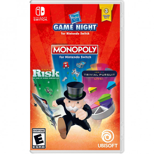 Игра Hasbro Game Night: Monopoly+Risk+Trivial Pursuit [Nintendo Switch, русские субтитры] в Новороссийске
