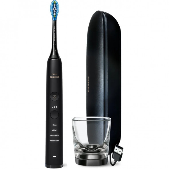 Электрическая зубная щетка Philips Sonicare Diamond Clean 9000 с USB-футляром и зарядным стеклом HX9911/09 в Новороссийске