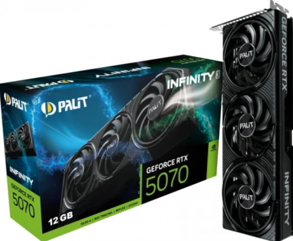 Видеокарта Palit GeForce RTX 5070 Infinity 3 OC [NE75070S19K9-GB2050S] в Новороссийске
