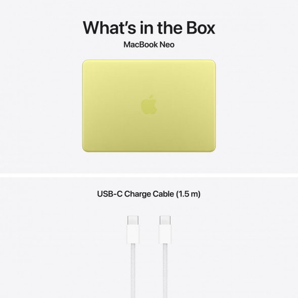 Ноутбук Apple MacBook Neo MHFE4 (A18 Pro 5-Core GPU, 8/512GB), Желтый/Citrus в Новороссийске