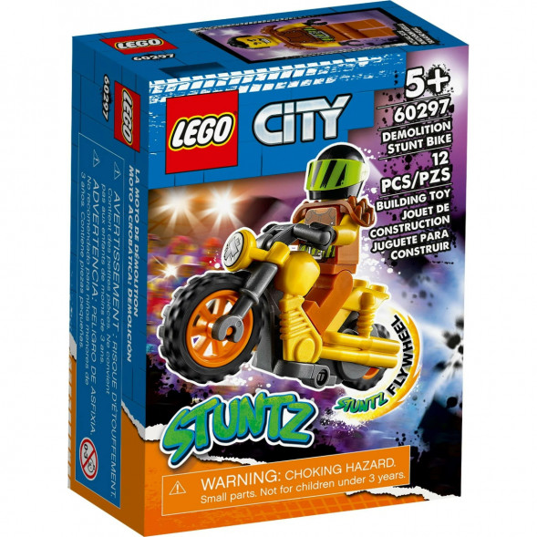 Конструктор LEGO City 60297 Разрушительный трюковый мотоцикл в Новороссийске