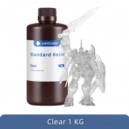 Фотополимерная смола Anycubic Standard Resin для 3D принтера Прозрачная (Clear), 1 кг