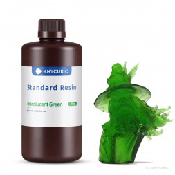 Фотополимерная смола Anycubic Standard Resin для 3D принтера Полупрозрачный зеленый (Tran-Green), 1 кг